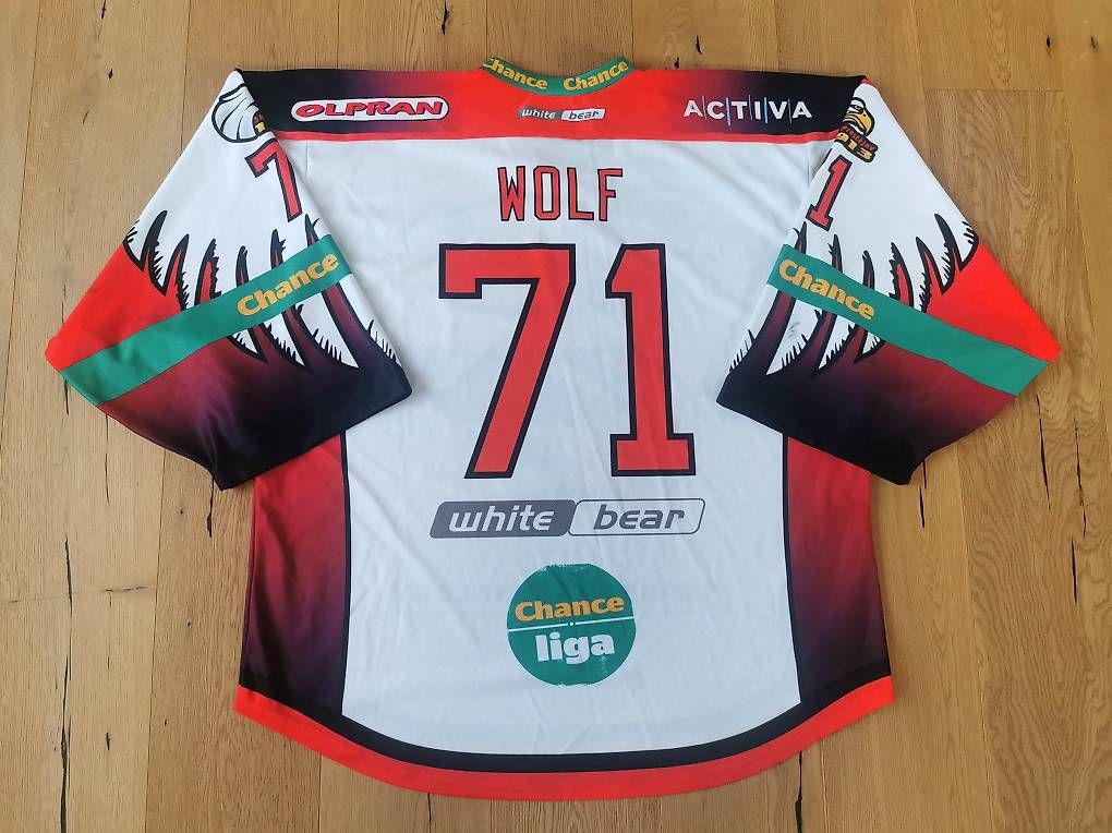 Canottiere & Pantaloni: Prostejov Gameworn Eishockey Trikot Wolf – Usato da Chur venduto da Hoppchur_83 1