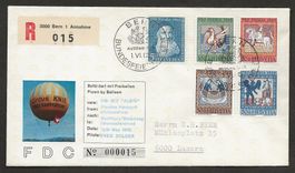 Ballon "ALBIS" Schweiz Dolder 1965 Grossbritannien Luftpost