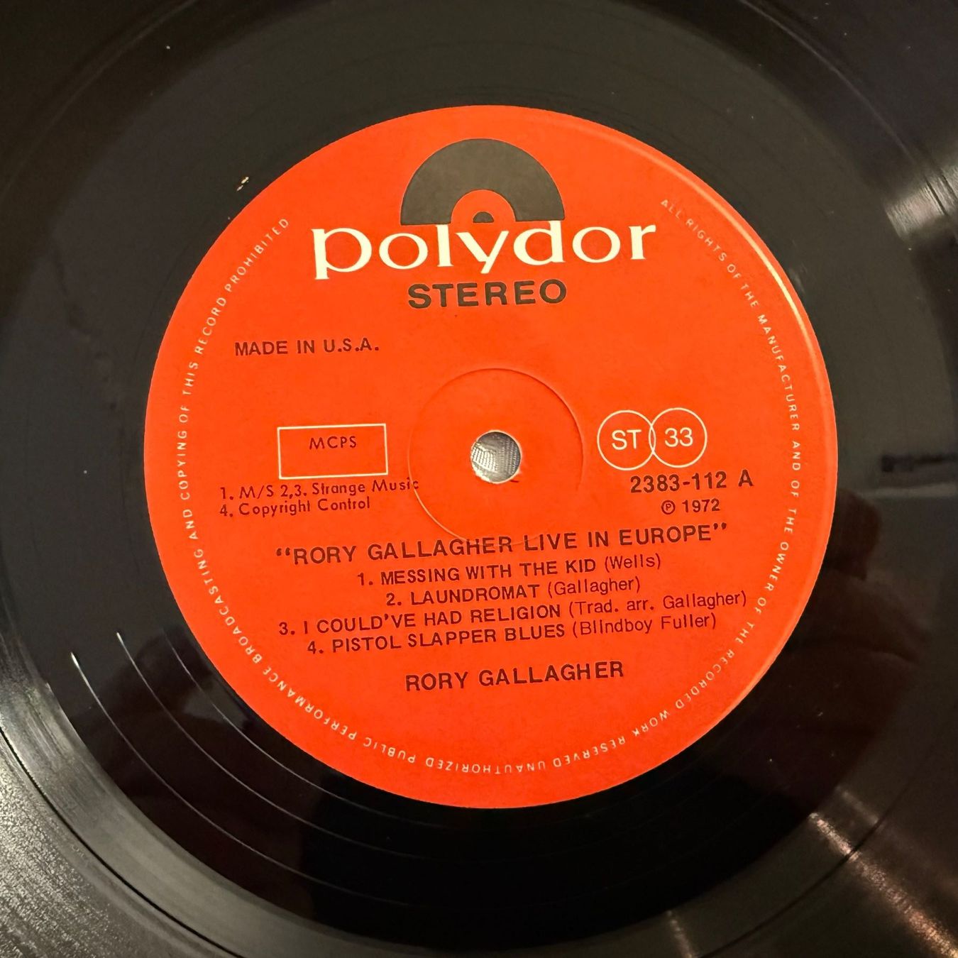 Dischi in vinile: RORY GALLAGHER - LIVE IN EUROPE! – Usato da Zürich venduto da fehlton 4
