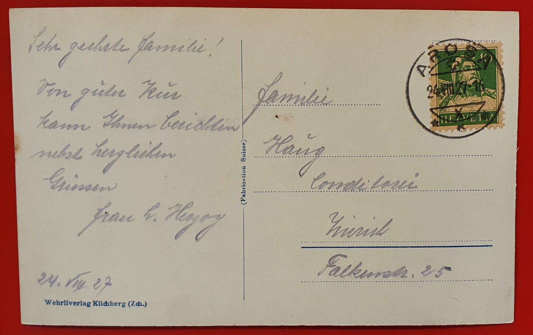 Cartoline postali: Inner-Arosa 1927 - gegen Furkapas – Usato da Kreuzlingen venduto da Rschweiz1 1