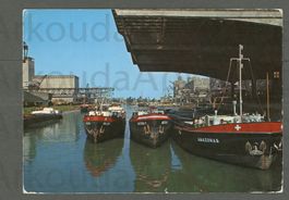 AK col Basel BS Kleinhüningen,Rheinhafen,Hafenbecken 1≈1960
