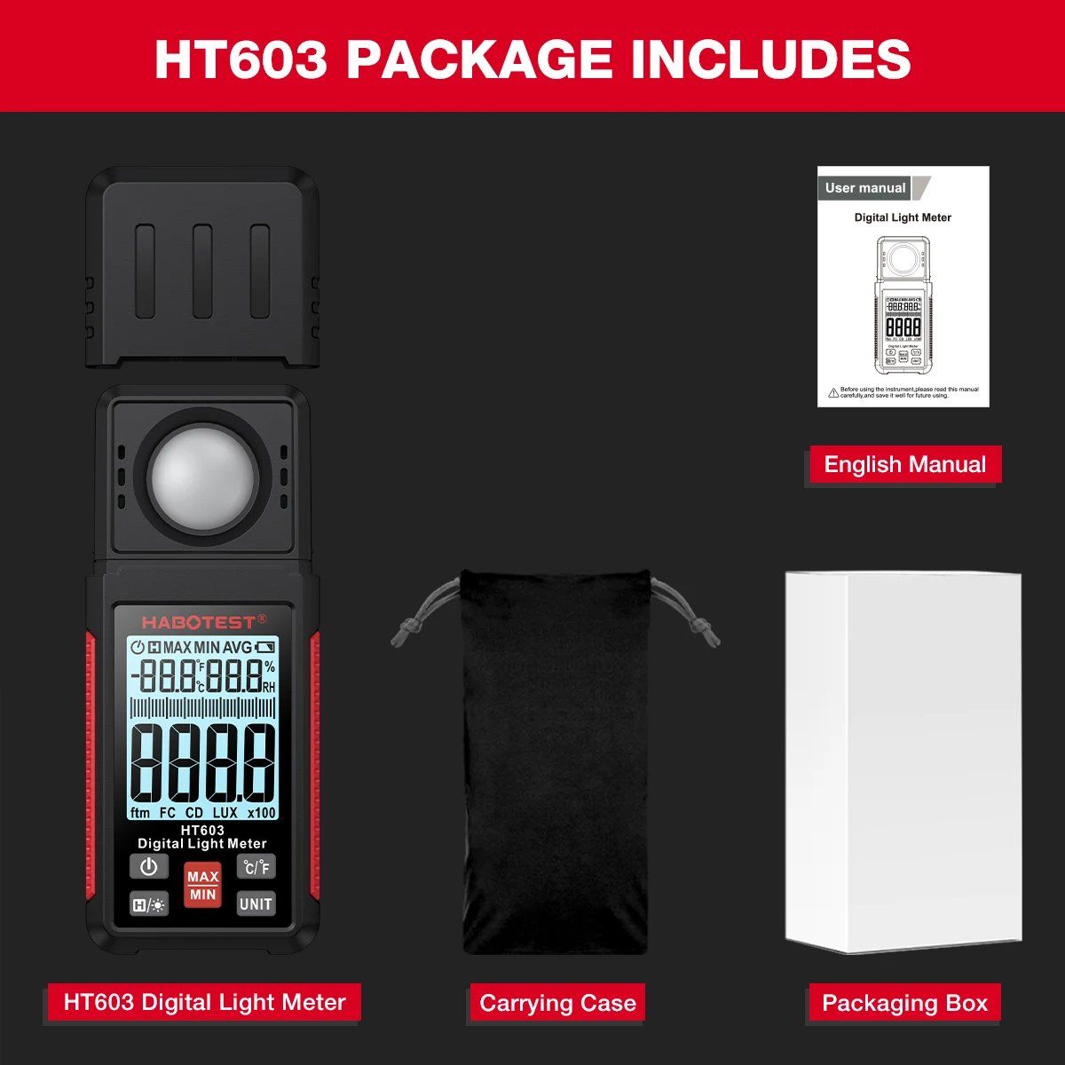 Misurare: NEU Luxmeter Lichtmessgerät / Luxmètre Light Meter – Nuovo e nell'imballaggio originale da Isérables venduto da Wishlist 9