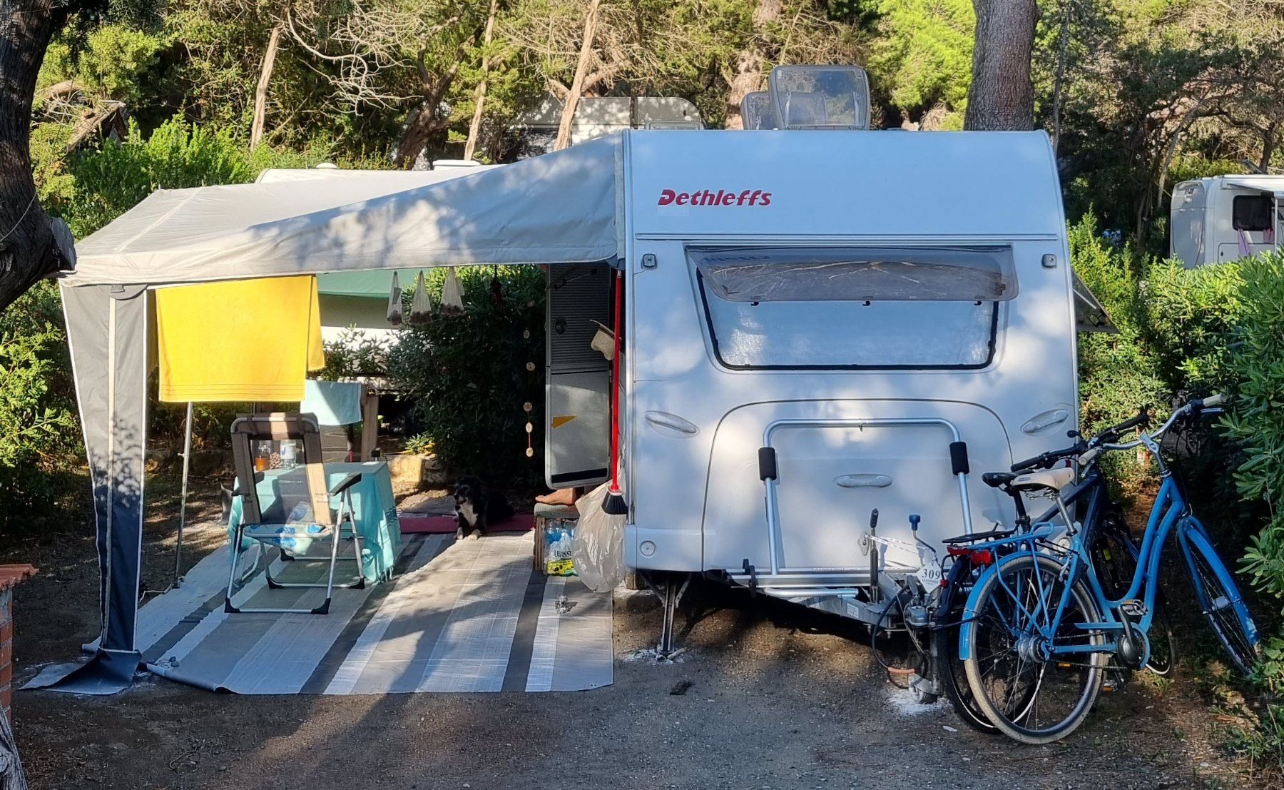 Wohnwagen Dethleffs new line mit Vorzelt und Solar (Gebraucht) in  Bachenblach fr CHF 3900  nur Abholung auf Ricardo kaufen