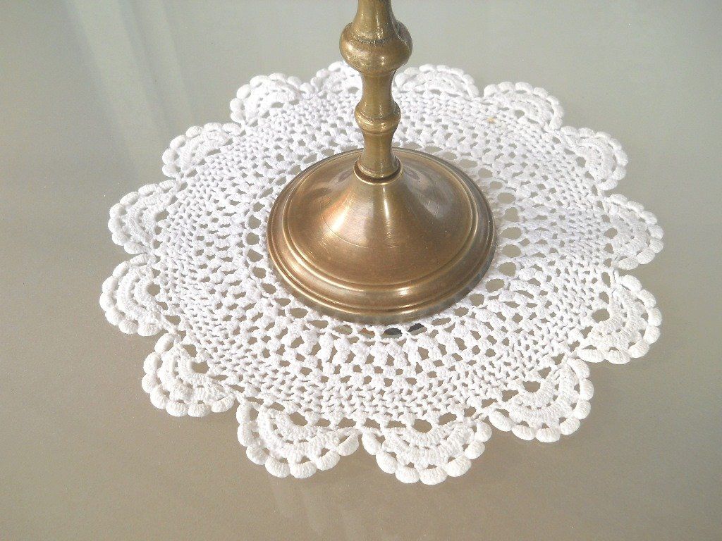 Portacandele: 24,5cm Original jüdischer David Messing Kerzenständer MENORA – Usato da Ostermundigen venduto da eschbe 1