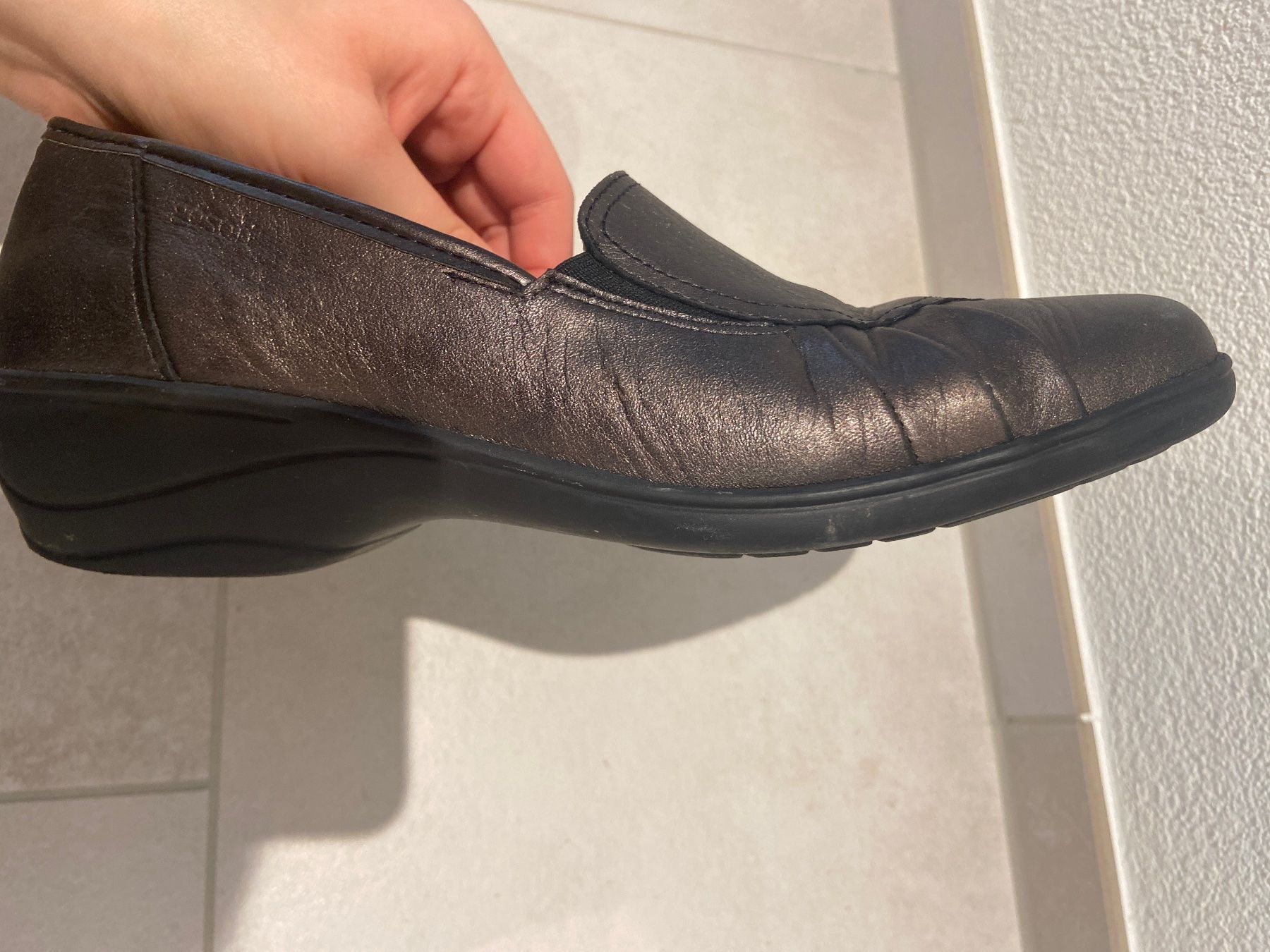 Scarpe da donna: Braune Damen Leder Schuhe – Usato da Zug venduto da Hehe 7