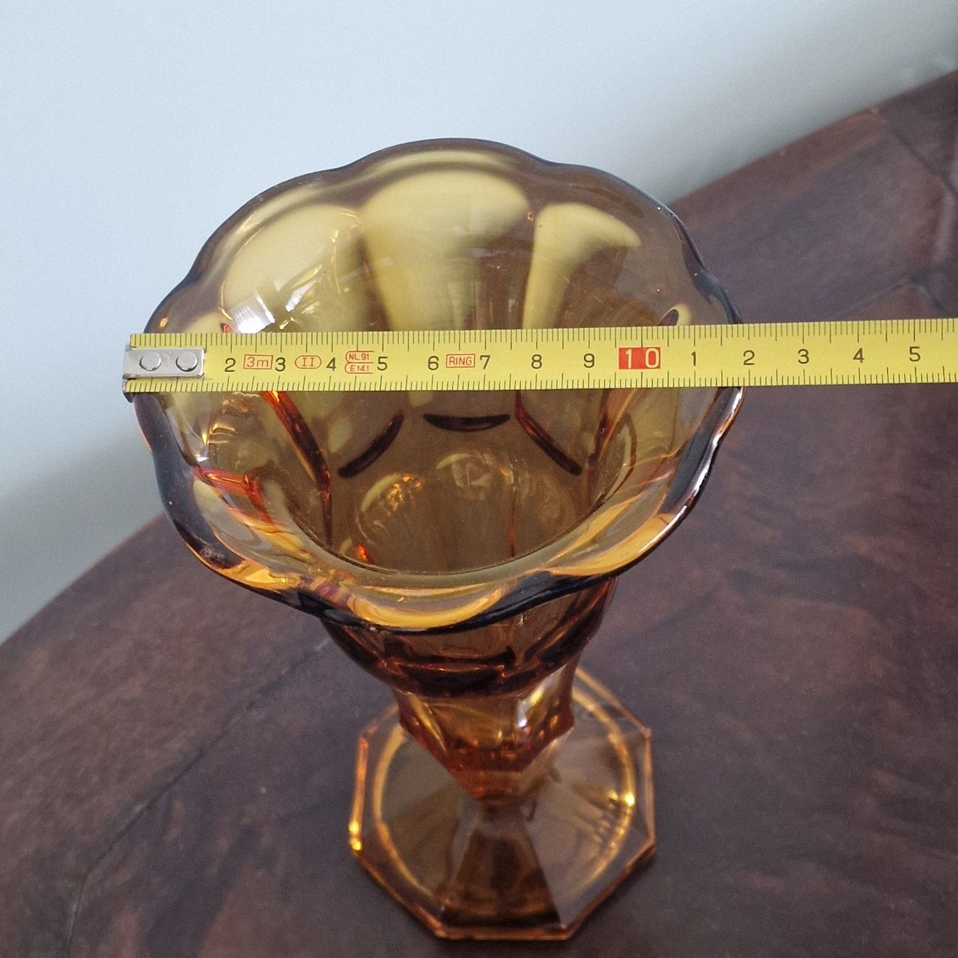 Vasi & Recipienti: Antiker Glas-Vase Bernstein Goldfarben, Jugendstil – Usato da Birr venduto da sen_sy55 7