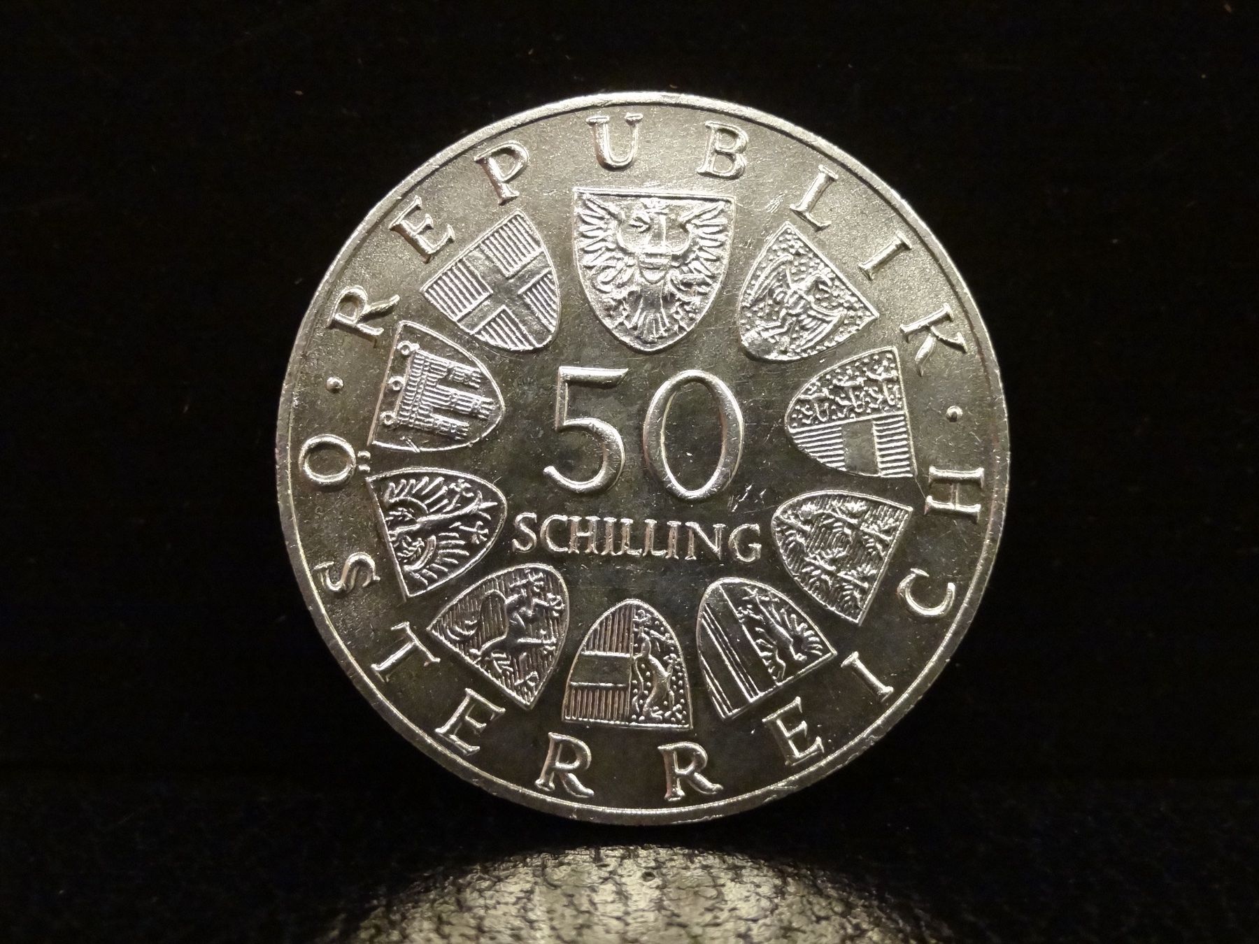Toutes les monnaies: Silbermünze 50 SCHILLING 1967 – D'occasion à Kerzers par djstarsky73 3