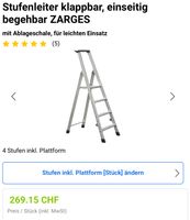 neue Zarges 3 Stufen-Aluleiter