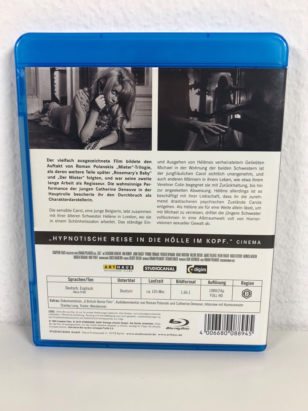 Tutti i DVDs: Ekel (1965) - Bluray Arthaus – Usato da Bern venduto da McFlurry_08 1