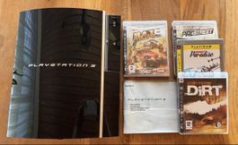 Playstation 3 mit 4 Spielen und 5 Controllern