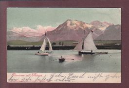THUNERSEE - Segelschiffe - Niesen - 1904