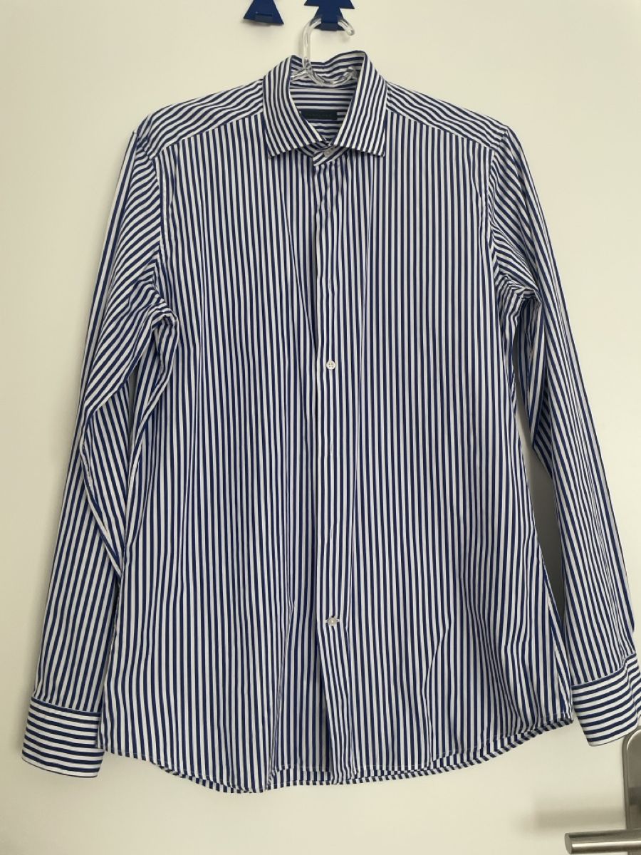 Camicie: Parklane Camicia a Righe Blu e Bianche,, M – Usato da Bellinzona venduto da remarema 2