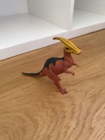 Dinosaurier Spielfigur Parasaurolophus rot gelb gebraucht