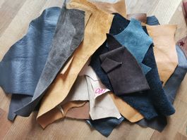 Echtleder Reste verschiedene Farben und Sorten