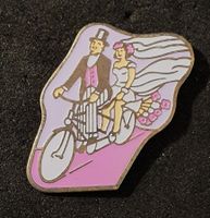 GG416 - Pin Hochzeit Paar auf Fahrrad Velo Tantem