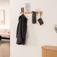 Garderobenleiste HUCK inkl. 8 Haken und Magnete - Bambus