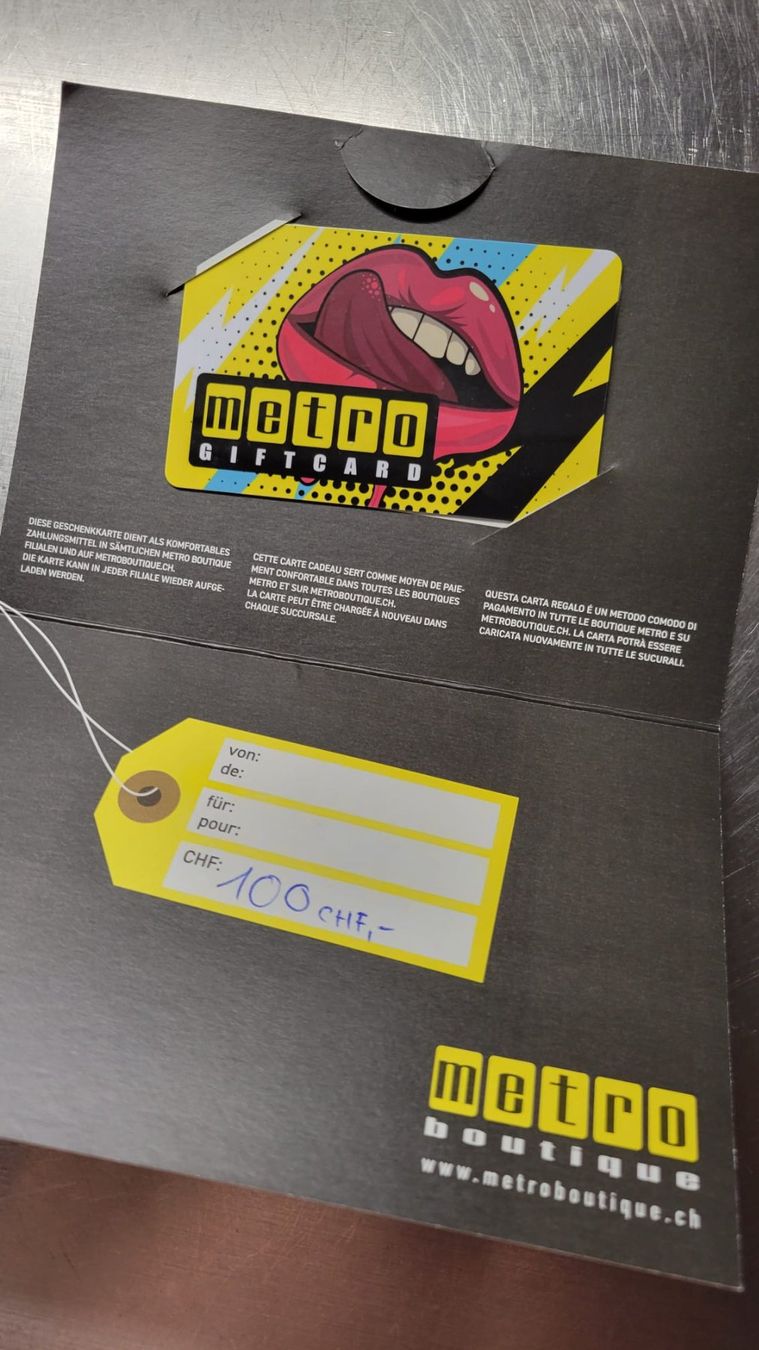 Buoni: Metro Boutique Gutschein – Nuovo e nell'imballaggio originale da Rubigen venduto da Luchsy