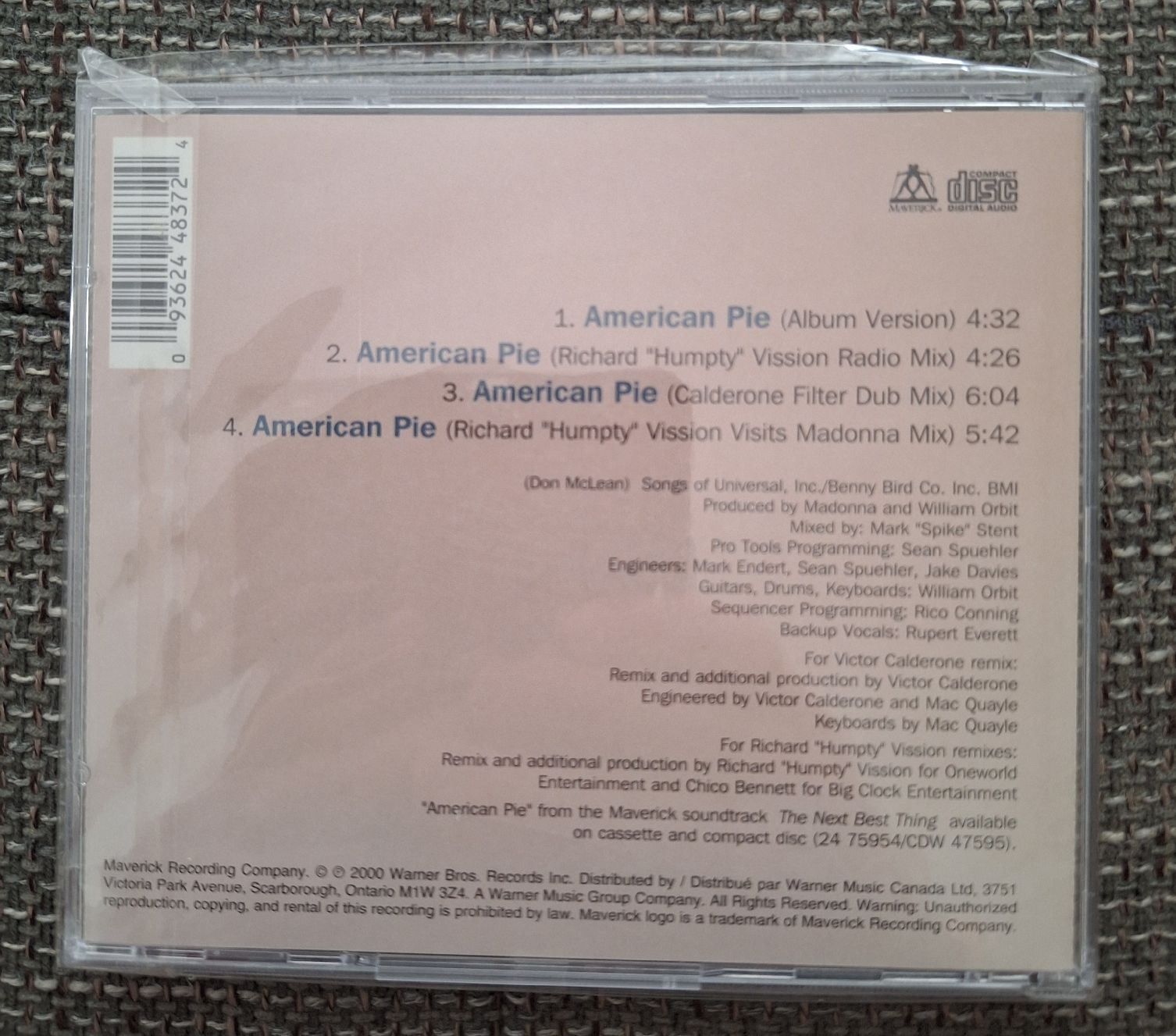 CD: Madonna American Pie Canada CD – Nuovo e nell'imballaggio originale da Luzern venduto da thomarco 1
