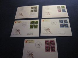 PJ 1969 FDC Serie und 4er Block mit Adresse