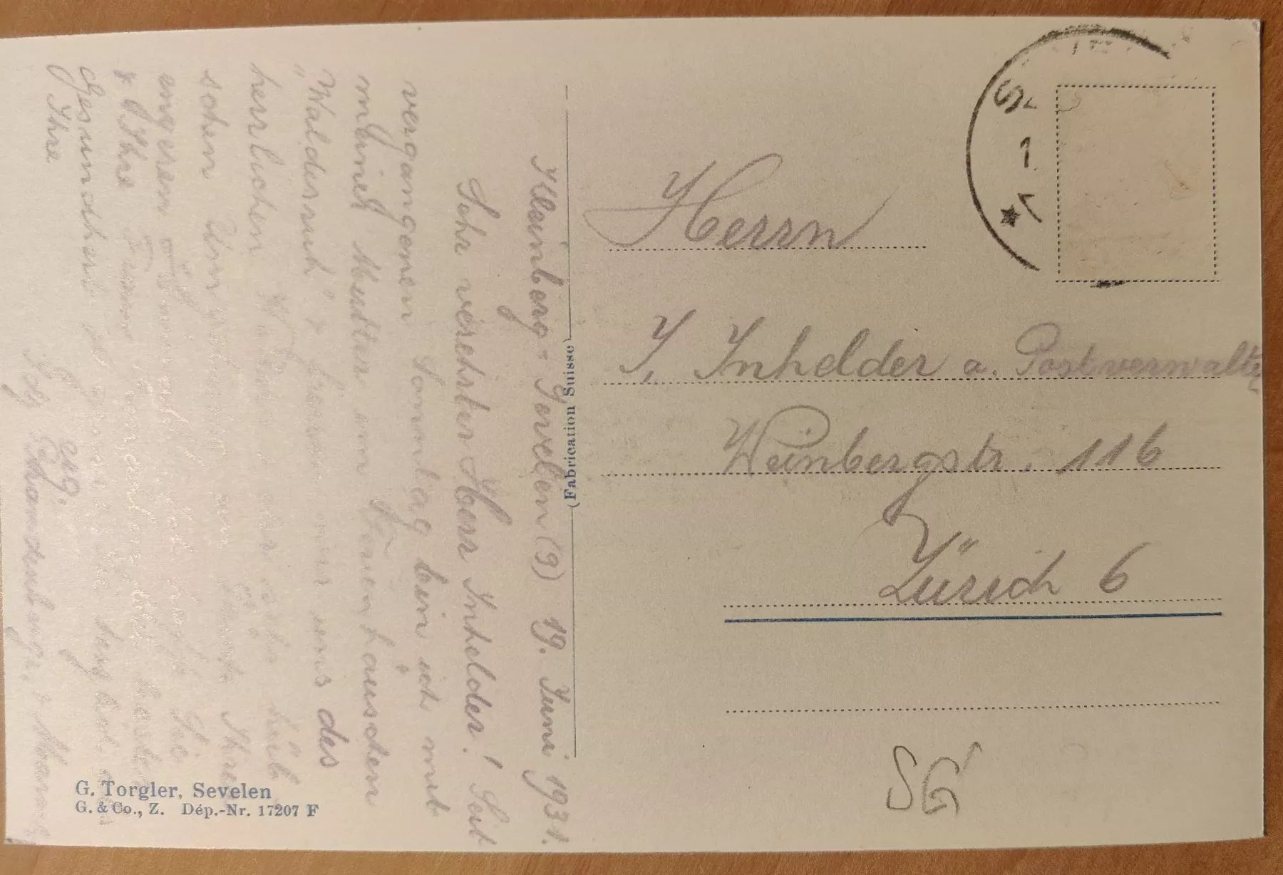 Cartoline postali: Sevelen im 1930 – Usato da St. Erhard venduto da Chaeferli6 1