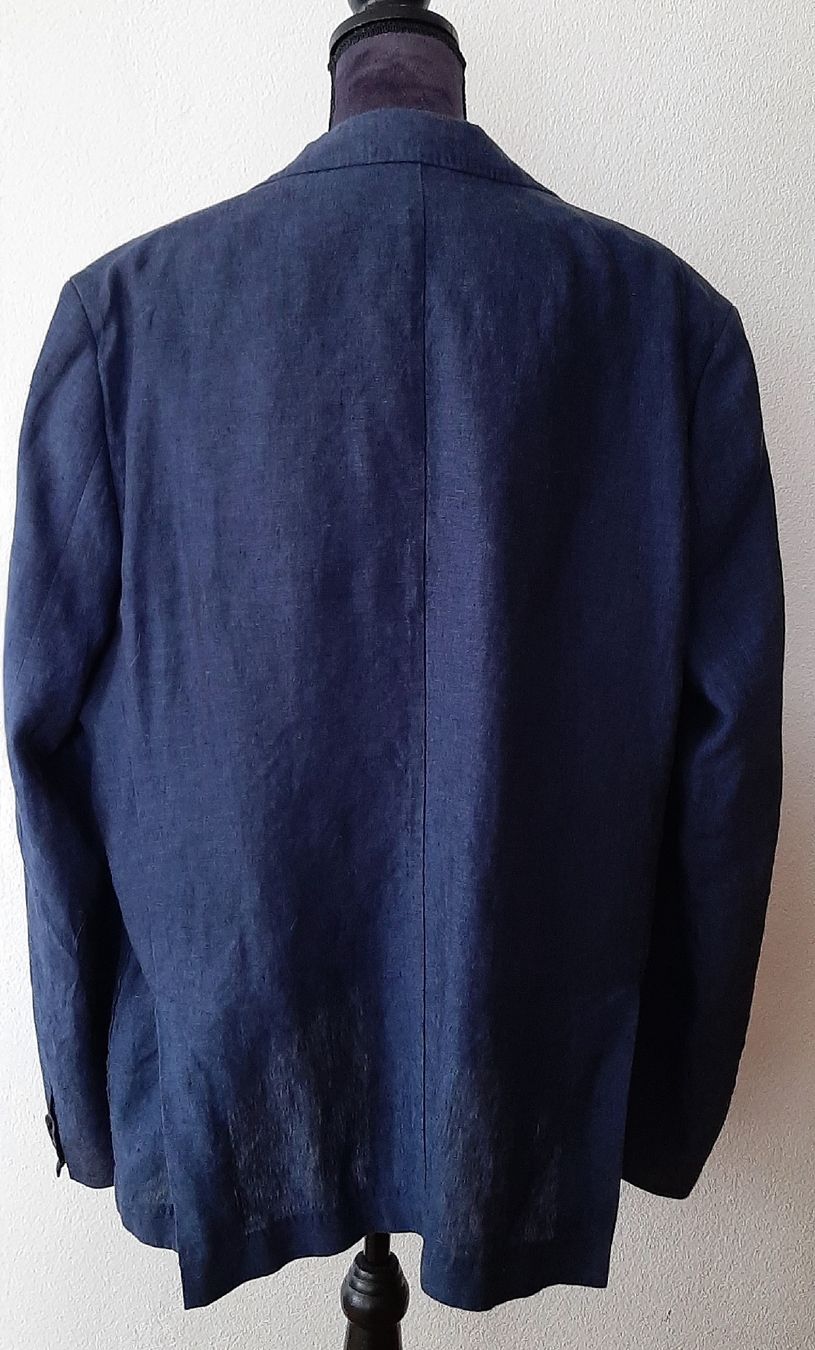 Navyboot Giacche: Navyboot Sakko/Blazer Herren, Grösse 58, Blau, Leinen – Nuovo (secondo la descrizione) da Uster venduto da kgw78 2