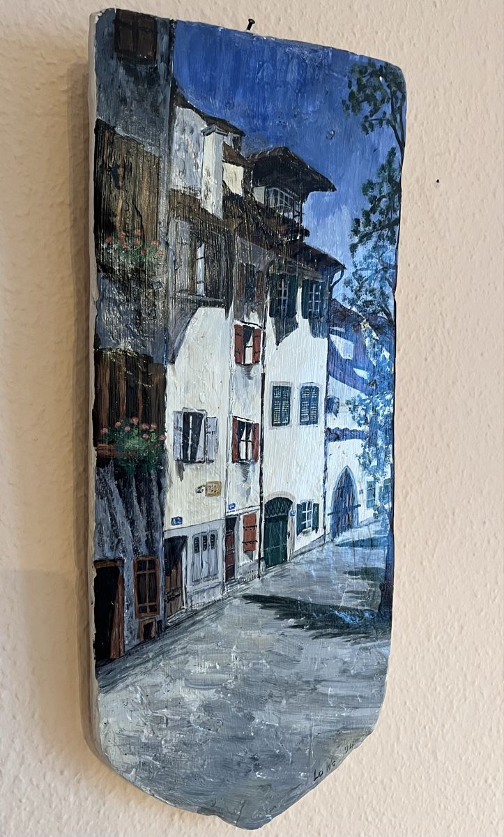 Dipinti: Handgemalter Dachziegel Basel – Usato da Grindel venduto da Rabru1107 2