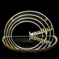 💛 Chic & Kompakt: Goldrahmen Wandregal "Beautiful" 🌟💫