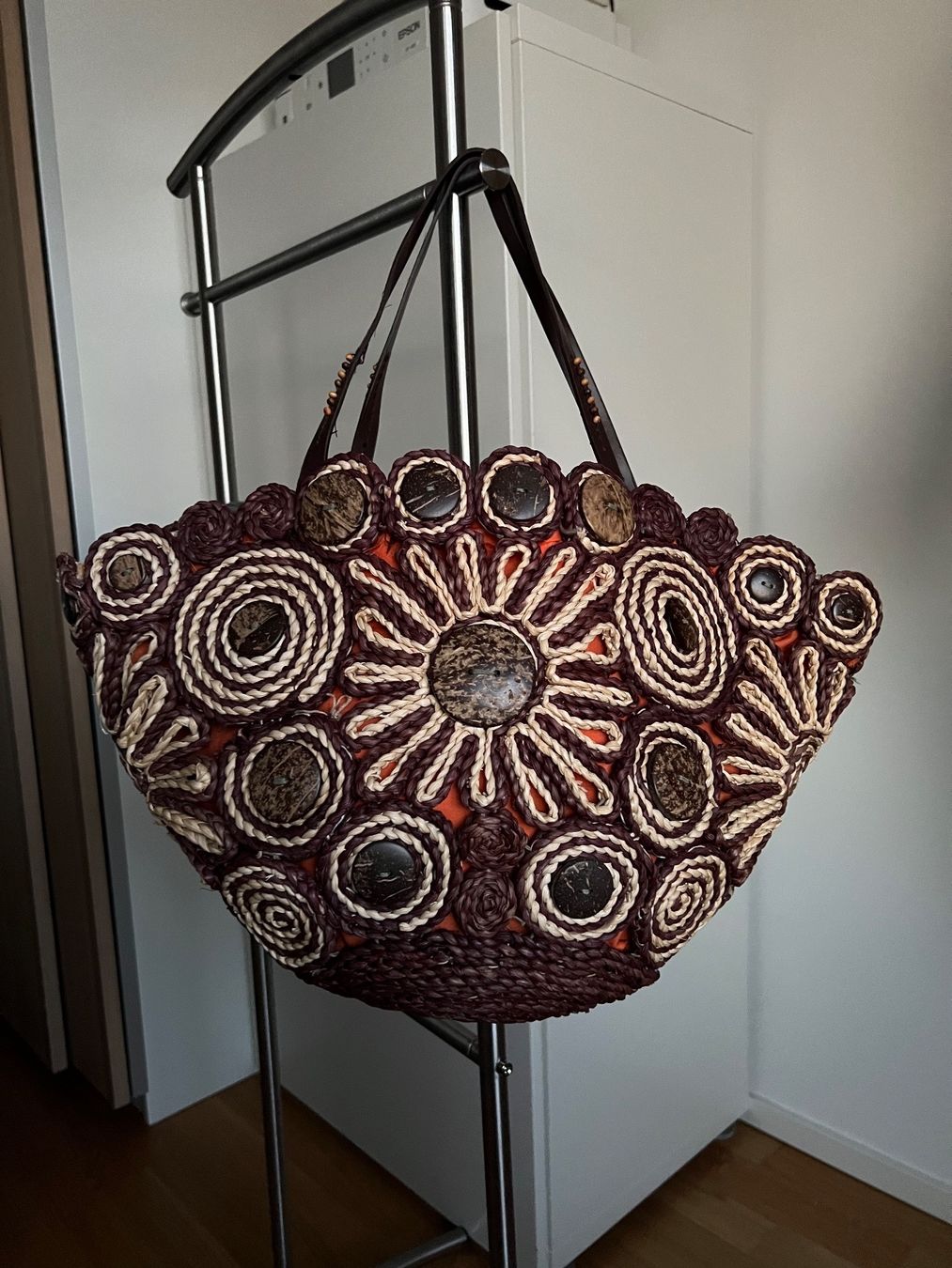 Taschen für Damen: Straw, Raffia, Eferri Tasche, Braun – Defekt aus Basel von Ksjusha 1