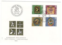 Schweiz 1983 Ersttagsbrief Satz Pro Patria Wirtshausschilder