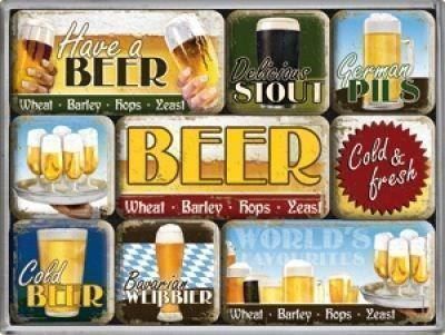 Calamite: 9-teil. Magnet-Set - Beer-cold and fresh – Nuovo e nell'imballaggio originale da Ennetbürgen venduto da open24shop