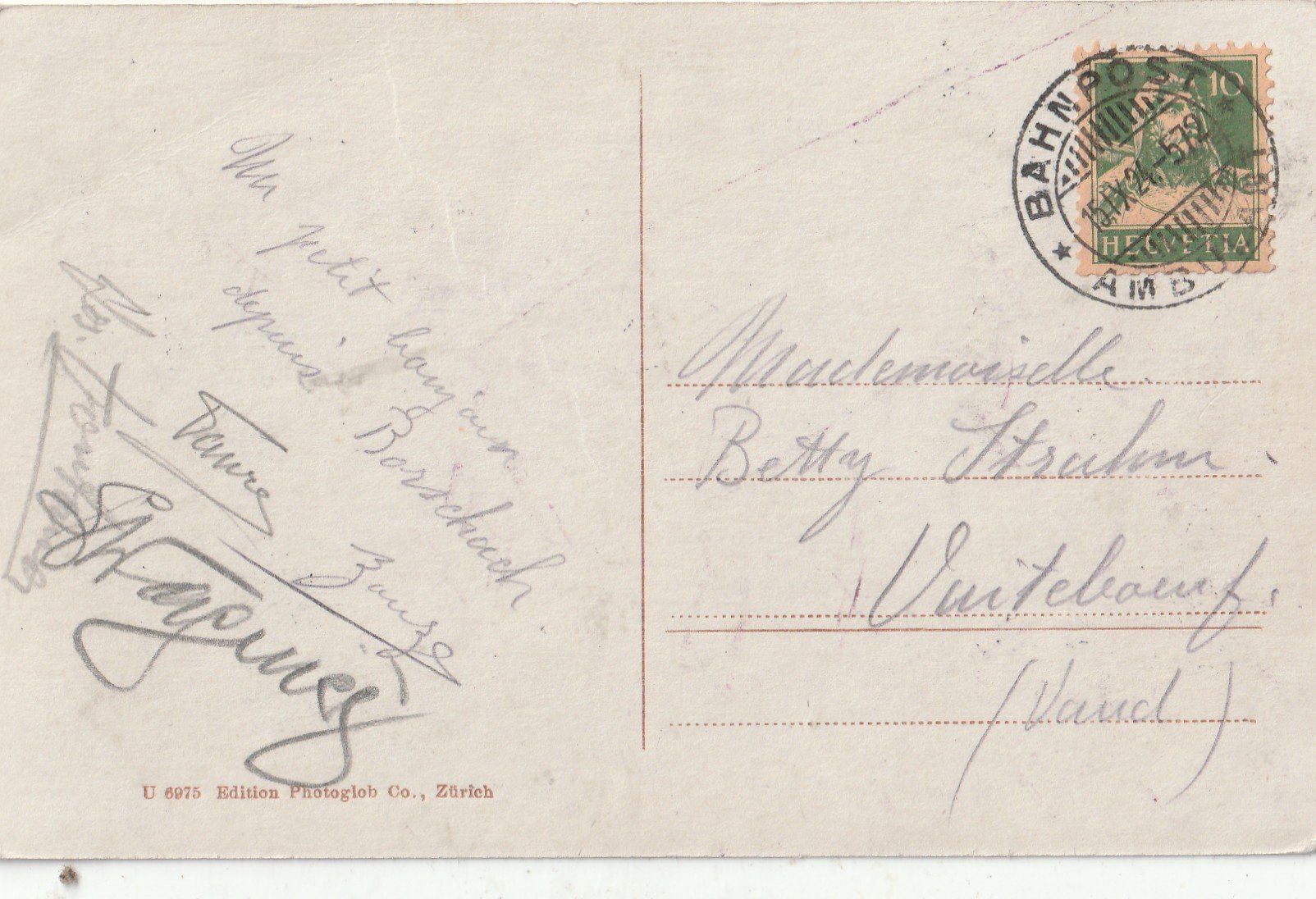 Cartoline postali: Rorschach Hafen um 1920 – Usato da Lumbrein venduto da made02 1