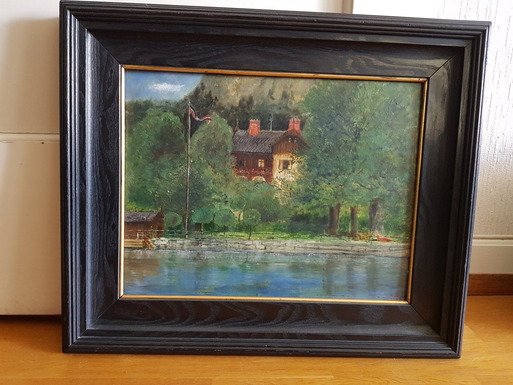 Dipinti: Tableau original encadré. A. G. 1908, paysage – Usato da La Sagne VD venduto da aro_nnp2 2