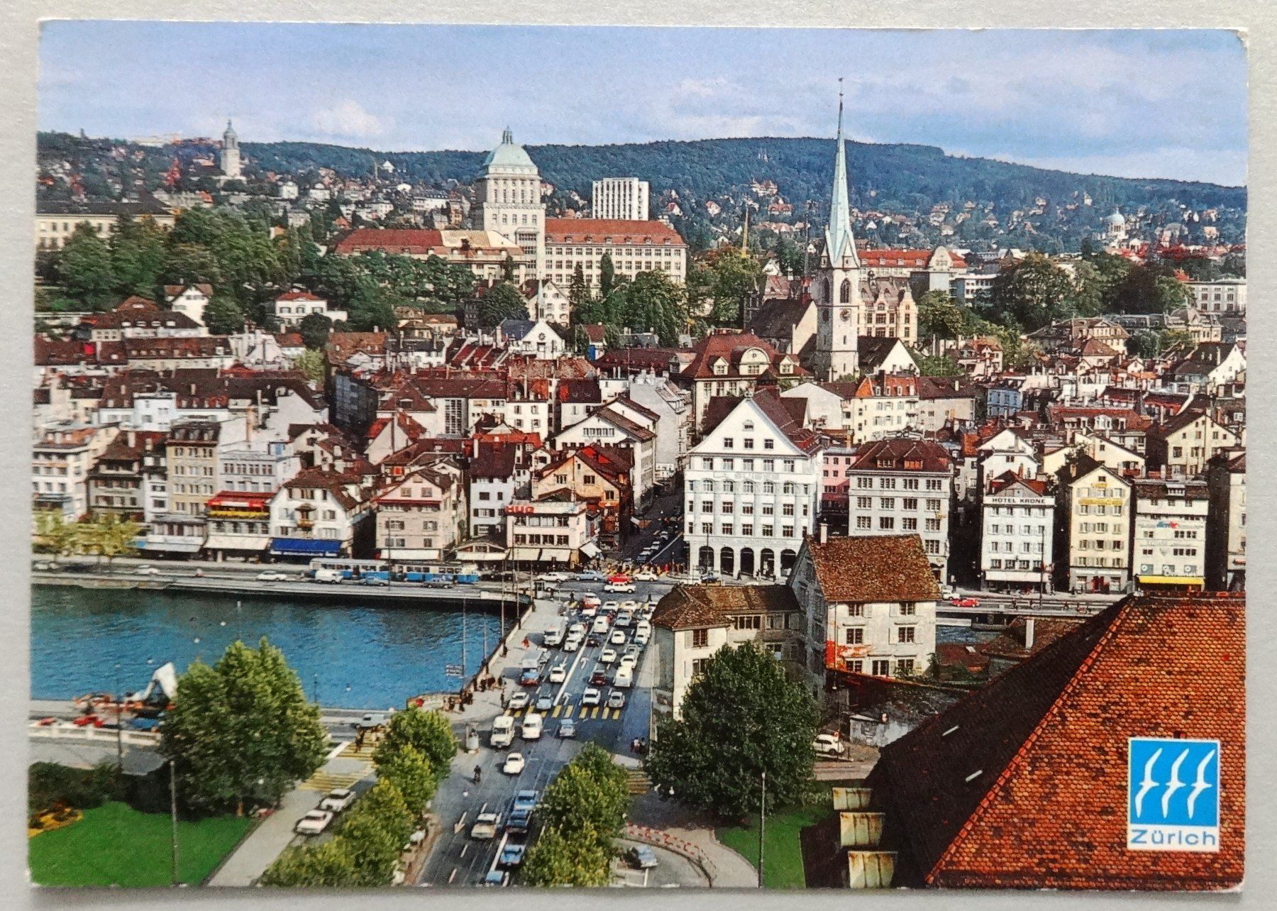 Ansichtskarten: Zürich, Blick von der Sternwarte – Gebraucht aus Fétigny von Billy2miny