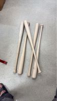 Wooden Baseball Bats Set of 5 Raw Wood Unfinished
