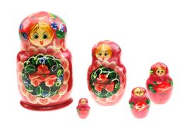 5 -teilige russische Matrjoschka - Babuschka (00153)