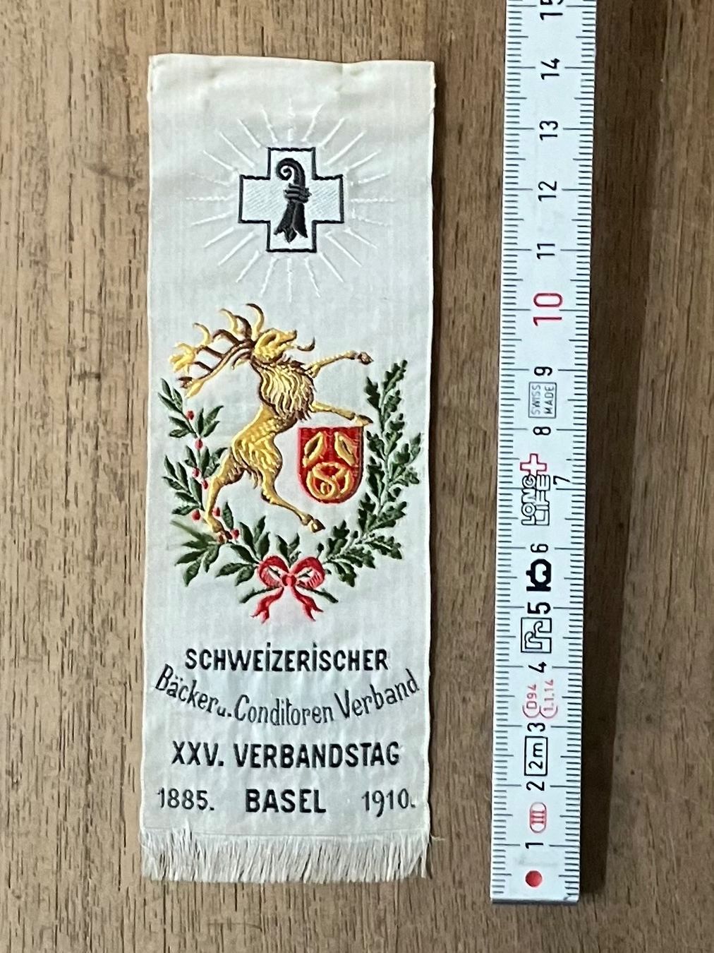 Basler Placchette & Badge: SCHWEIZ. BÄCKER U. CONDITOREN VERBAND BASEL 1885-1910 – Usato da Basel venduto da lagavulin02 3