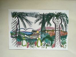 Wunderschön Graphik von Celestino Piatti (1922-2007) Signier