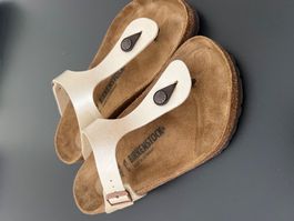 Birkenstock - Mules beige irisé - pointure 39