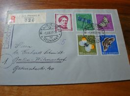 R-Satzbrief Juventute 1951, - Berlin, Papiersiegel Devisen