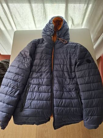 Doudoune réversible Celio bleu marine / orange