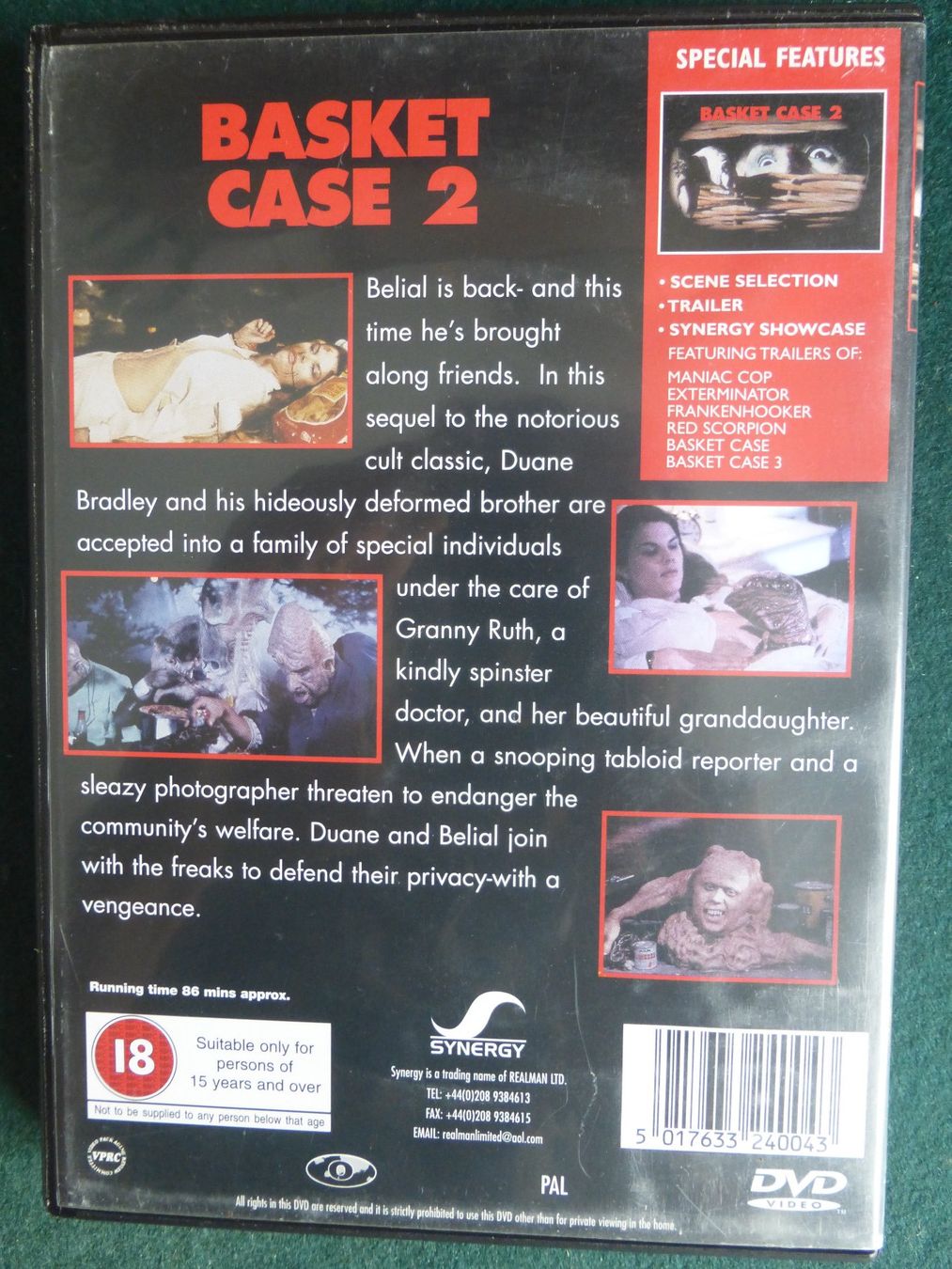 Alle DVDs: Basket Case 1-3 Horror DVD – Gebraucht aus Zumikon von psisound 4