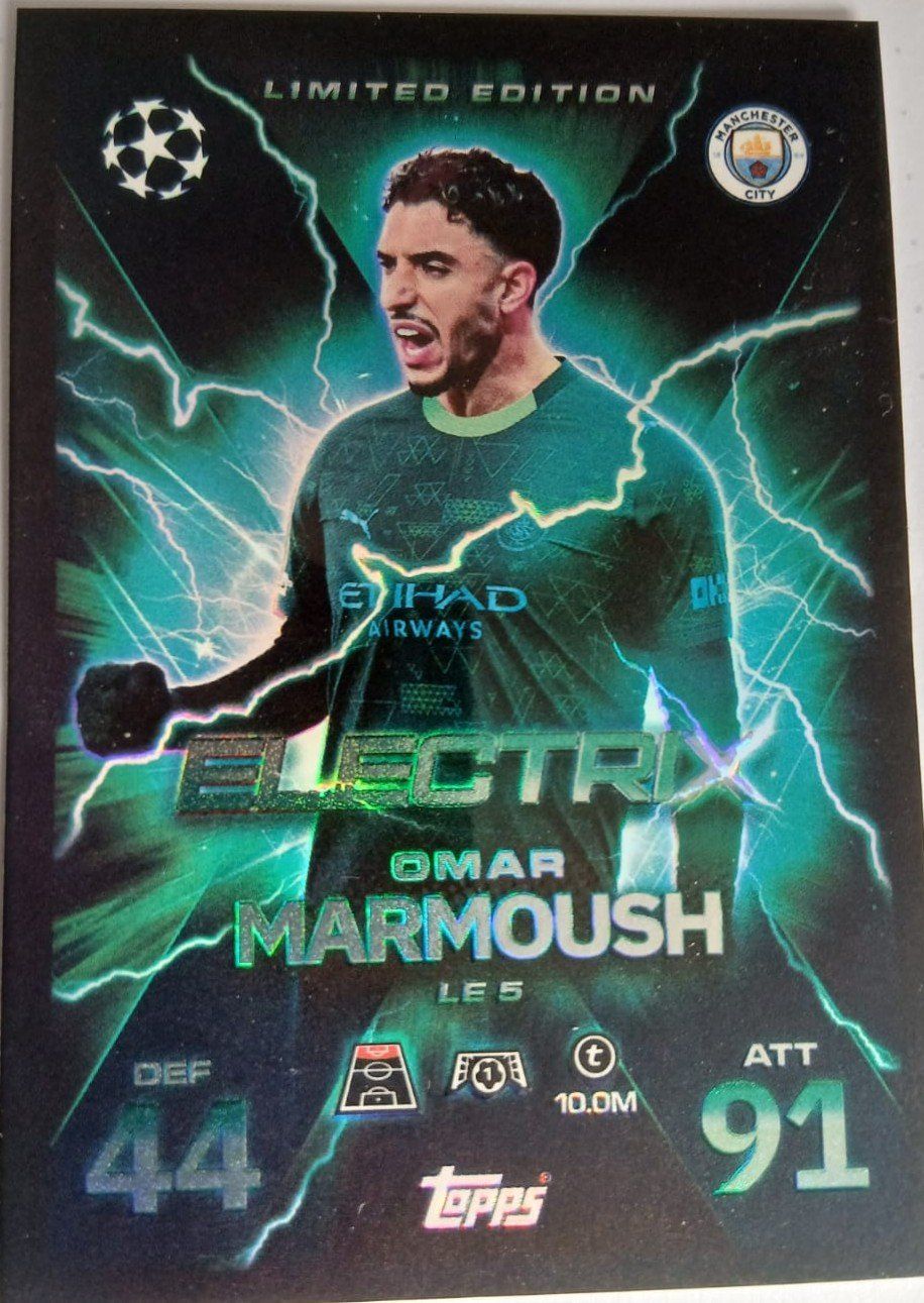 Topps Carte collezionabili: Toops Extra Electrix Omar Marmoush (Limited Edition) – Nuovo (secondo la descrizione) da Obergösgen venduto da tss_g2bj