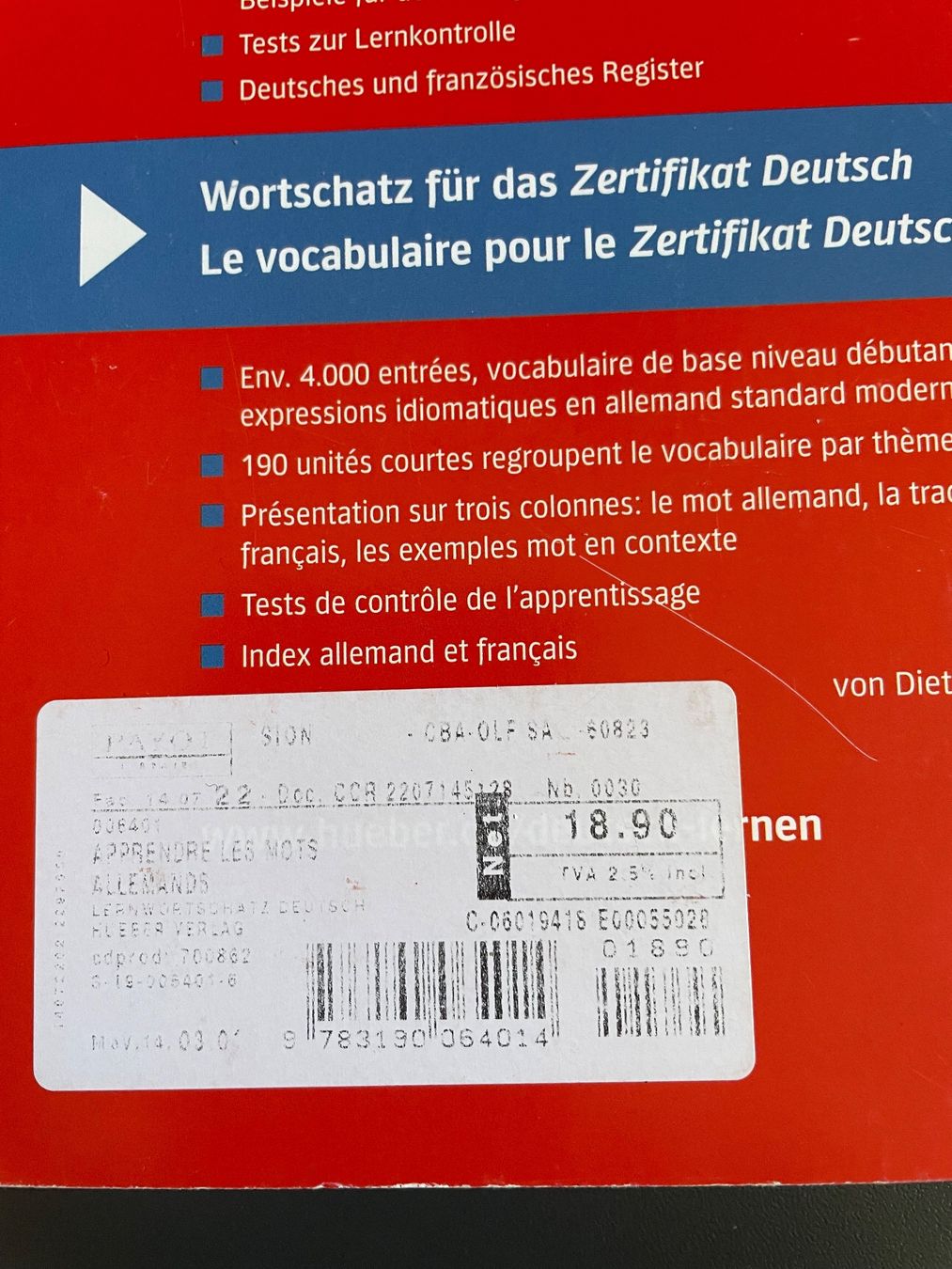 Libri: Lernwortschatz Deutsch – Usato da Chamoson venduto da daleva0204 2