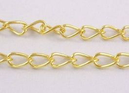 1Meter Kette 5,5x3,5mm-Glieder vergoldet