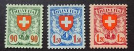 Wappenmuster Satz ZNr. 163y - 165y **, SBK 220.00