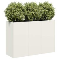 vidaXL PflanzkÃ¼bel WeiÃŸ 120x40x80 cm Kaltgewalzter Stahl