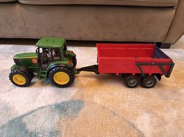 Tracteur John Deere + grande remorque