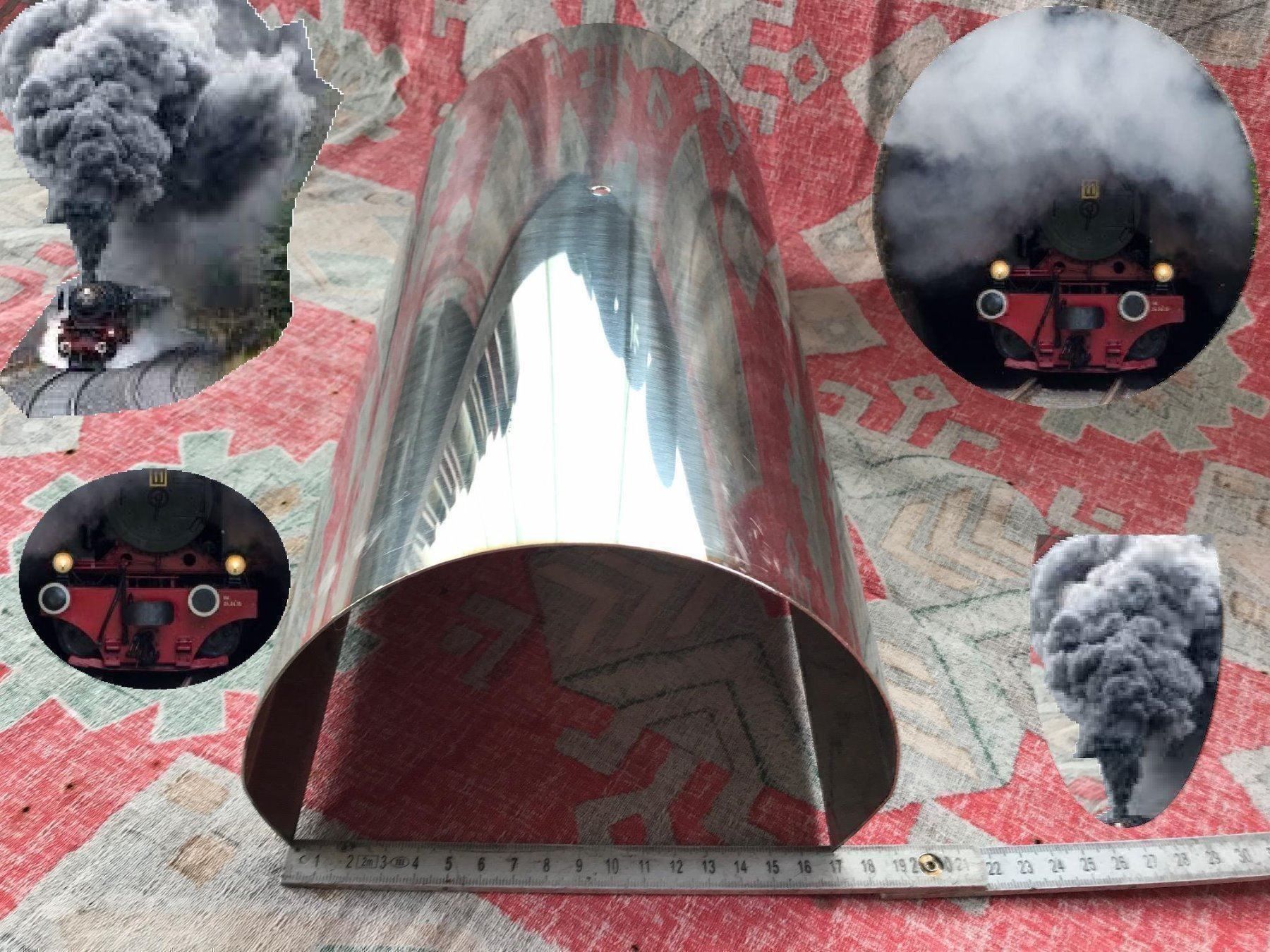 Modellini di ferrovie: Modell Eisenbahn Tunnel in Chromstahl – Nuovo (secondo la descrizione) da Giswil venduto da Healey71