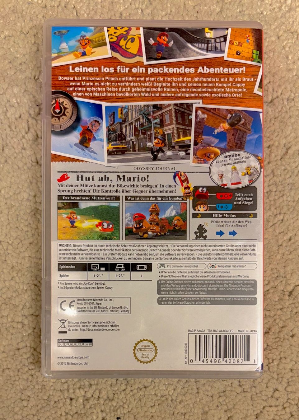Nintendo Jeux: Super Mario Odyssey – D'occasion à Rümlang par tschibie 1