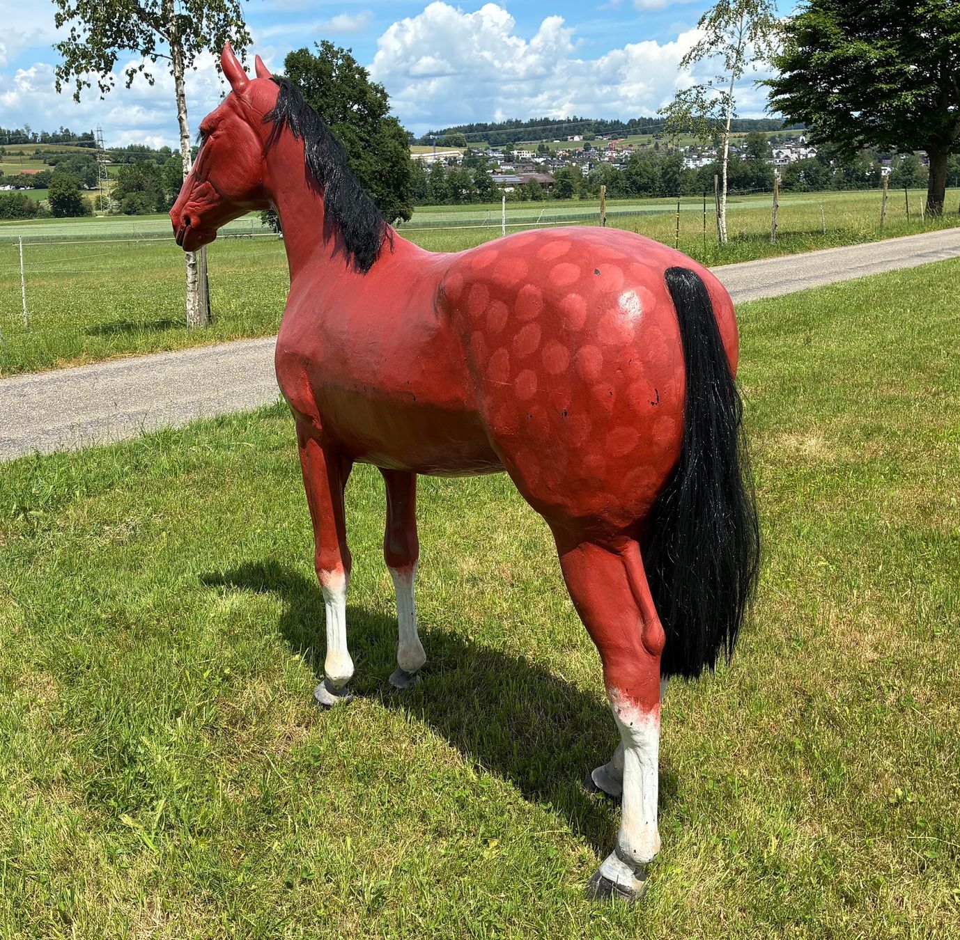 Statuette: Pferd Rot-Braun Lebensgross – Usato da Bäretswil venduto da robsonantik 2